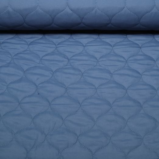 Gesteppter Jackenstoff - Jeansblau Wattiert Doubleface