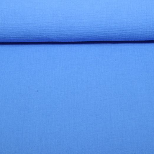 Bio Musselin Marius - Mittelblau