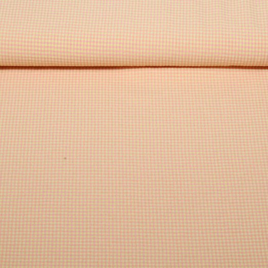 Seersucker Popeline - Vichy Karo Orange