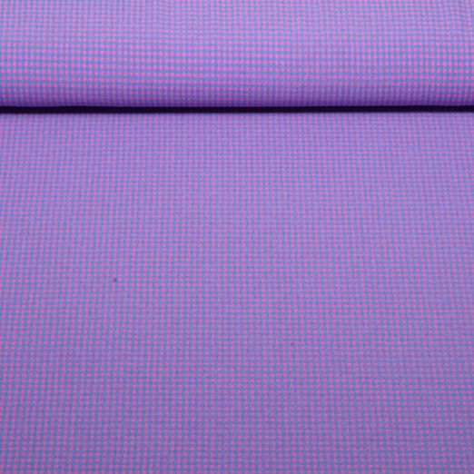 Seersucker Popeline - Vichy Karo Royalblau