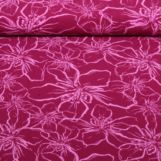 Viskose - Blüten Fuchsia EcoVero