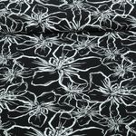 Viskose - Blüten Schwarz EcoVero
