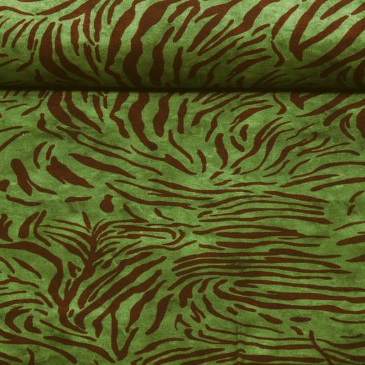 Sommersweat - French Terry Zebra Olivgrün