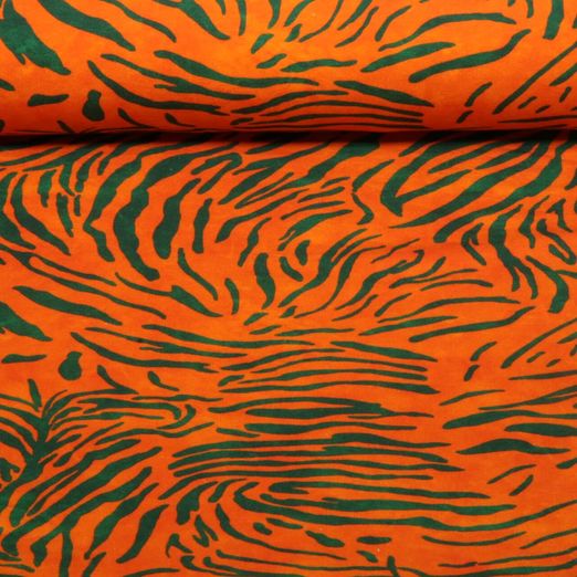 Sommersweat - French Terry Zebra Orange
