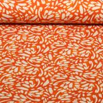 Sommersweat - French Terry Kleine Pinselstriche Orange