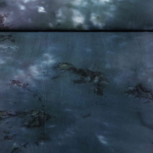 Baumwoll-Popeline - Batik Blau