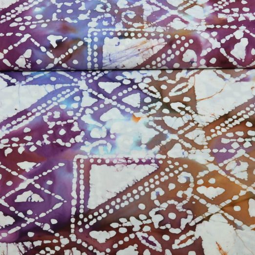 Baumwoll-Popeline - Batik Dreiecke Multicolor