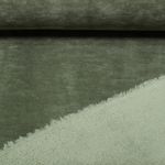 Teddyfleece - Doubleface Velourstrick Armygrün