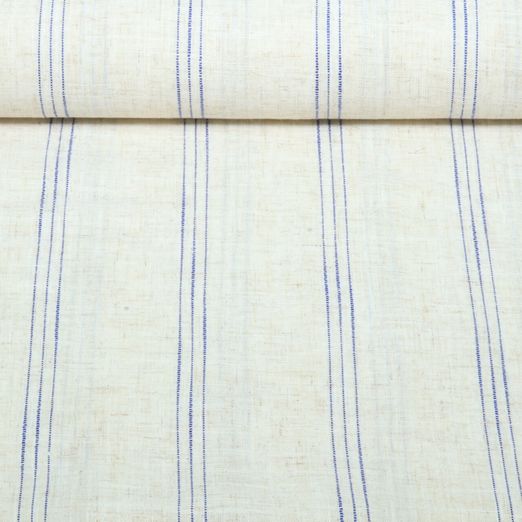 Kleider und Blusenstoff - Streifen Natur