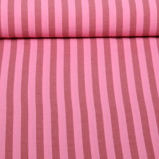 Baumwoll-Webware - Streifen Mauve Garngefärbt