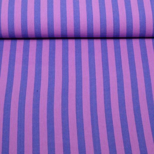 Baumwoll-Webware - Streifen Violett Garngefärbt