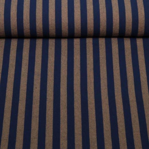 Baumwoll-Webware - Streifen Marine Garngefärbt
