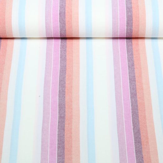 Baumwoll-Webware - Streifen Multicolor Garngefärbt