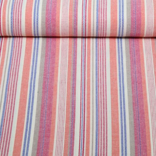 Viskoseleinen - Streifen Multicolor Garngefärbt