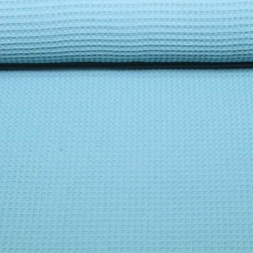 Waffelpique Lotta - Uni Himmelblau