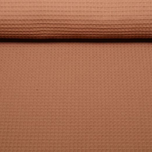 Waffelpique Lotta - Uni Nussbraun