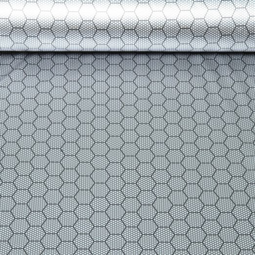 Thermo Futterstoff - Reflektierend Isolierend Waben Silber Schwarz