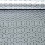 Thermo Futterstoff - Reflektierend Isolierend Waben Silber Schwarz