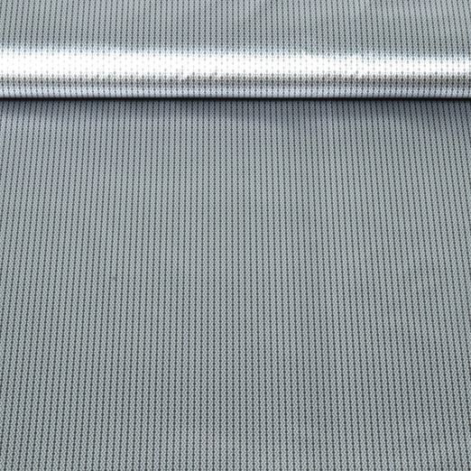 Thermo Futterstoff - Reflektierend Isolierend Punkte Silber Rosa
