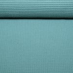 Waffelpique Lotta - Uni Cyan