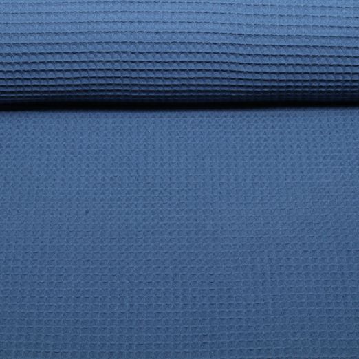 Waffelpique Lotta - Uni Dunkles Jeansblau