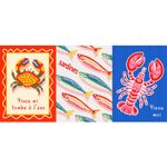 Canvas Panel - Lobster und Sardinen Multicolor