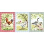 Canvas Panel - Hühner und Enten Multicolor