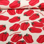 Baumwoll-Canvas - Leinenlook Paprika Natural