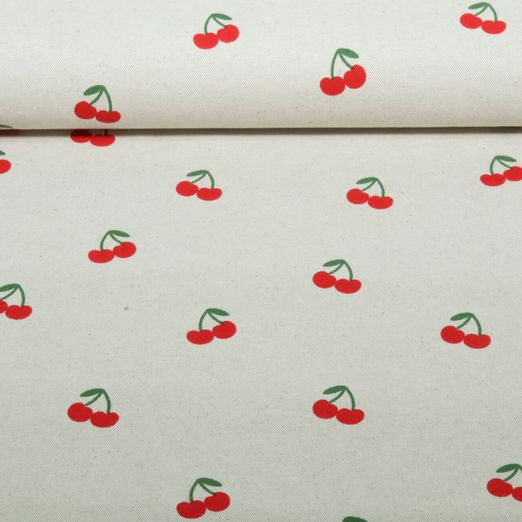 Canvas - Leinenoptik Kirschen Natural