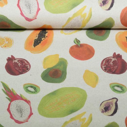 Canvas - Leinenoptik Digital Obst Natural