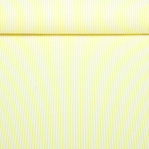 Seersucker - Streifen Gelb