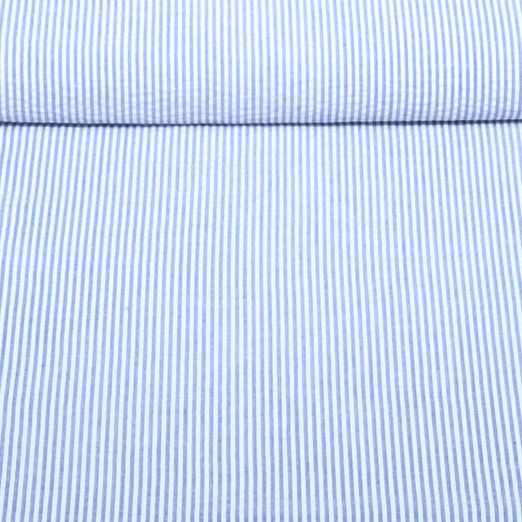 Seersucker - Streifen Dunkelblau