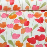 Canvas Beschichtet - Leinenoptik Tulpen Weiß