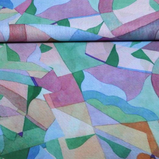 Baumwoll-Voile - Digital Abstrakt Mehrfarbig
