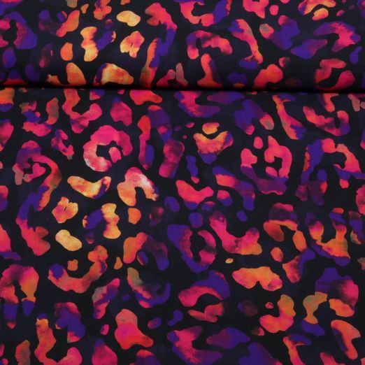 Viskose - Digital Leo Abstrakt Schwarz