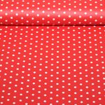 Beschichtete Baumwolle - Punkte Rot