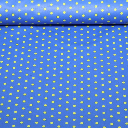 Beschichtete Baumwolle - Punkte Blau