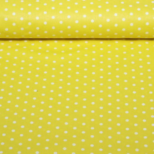 Beschichtete Baumwolle - Punkte Gelb