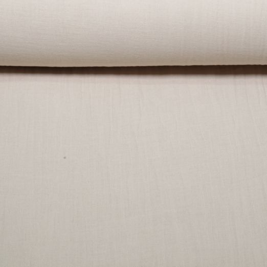 Leichter Baumwoll-Musselin Extrabreit - Uni Beige 280 cm