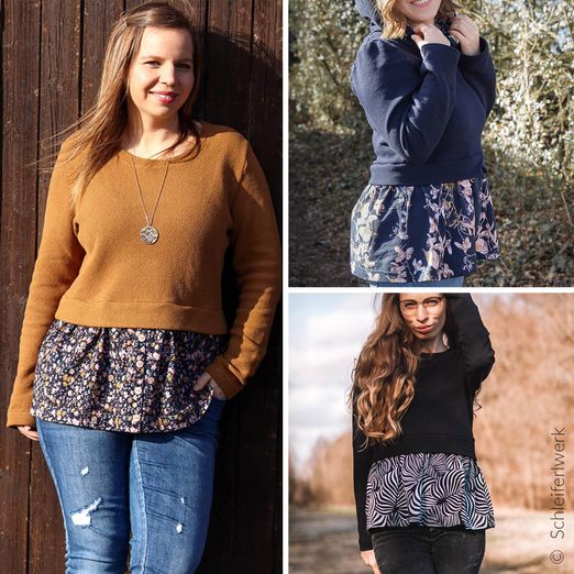 Pullover - Girly Sweater Damen - Schnittmuster eBook