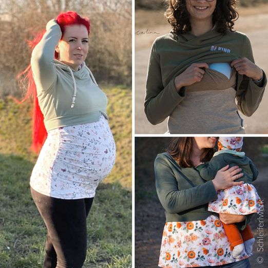 Pullover - Girly Sweater Umstands- und Stillversion - Schnittmuster eBook