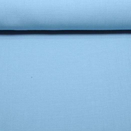 Leichter Baumwoll-Musselin Extrabreit - Uni Helles Jeansblau 280 cm