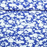 Viskose - Stretch Blumen Kobaltblau