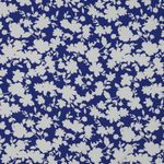 Viscosa - flores elásticas azul cobalto Viscosa - flores elásticas azul cobalto