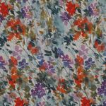 Raso di viscosa - fiori digitali verdi
