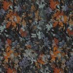 Raso di viscosa - fiori digitali neri