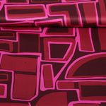 Baumwolle-Satin - Geometrisch Bordeauxrot