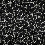Raso di cotone - Fiori grandi neri
