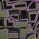 Raso di cotone - Nero geometrico