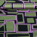 Baumwoll-Satin - Geometrisch Schwarz